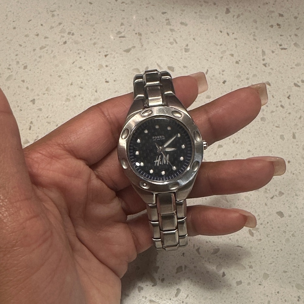 Fossil H&M Silver Watch